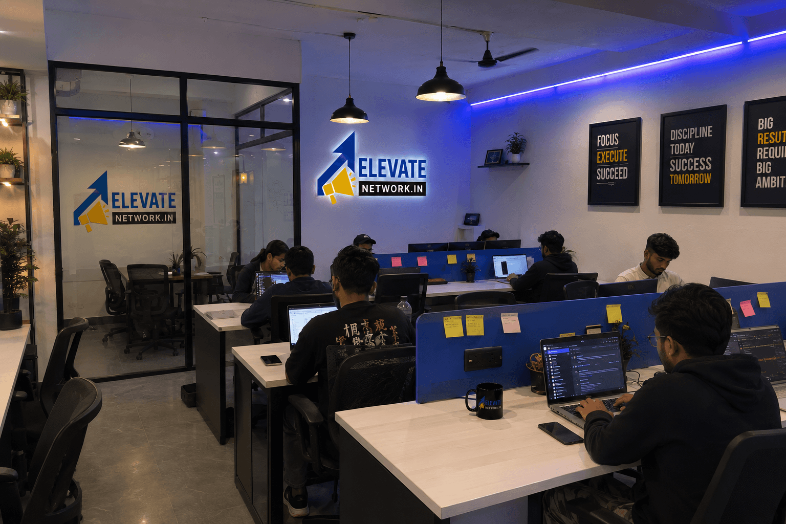 Elevate Network team at work